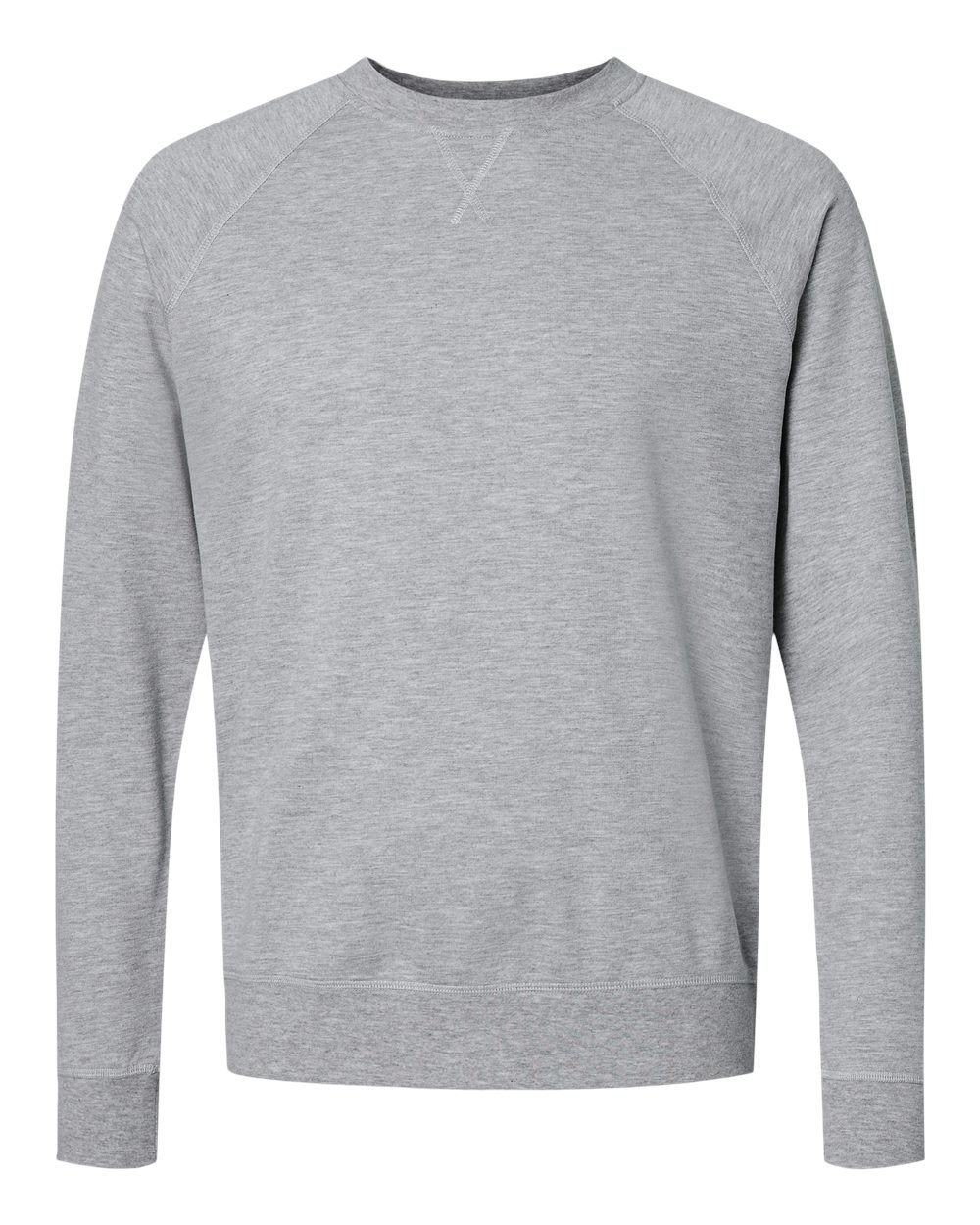 Unisex Laguna Raglan Crewneck Sweatshirt - Front - B26918582 - Heather Grey