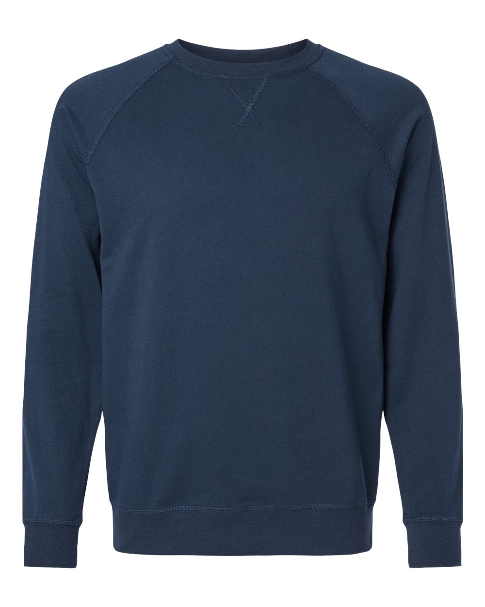 Unisex Laguna Raglan Crewneck Sweatshirt - Front - B26918652 - Midnight Navy