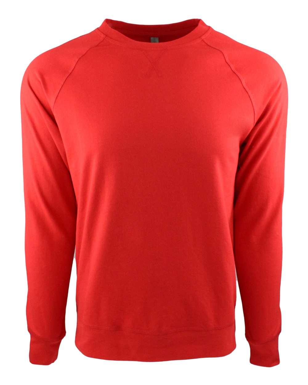 Unisex Laguna Raglan Crewneck Sweatshirt - Front - B26918702 - Red