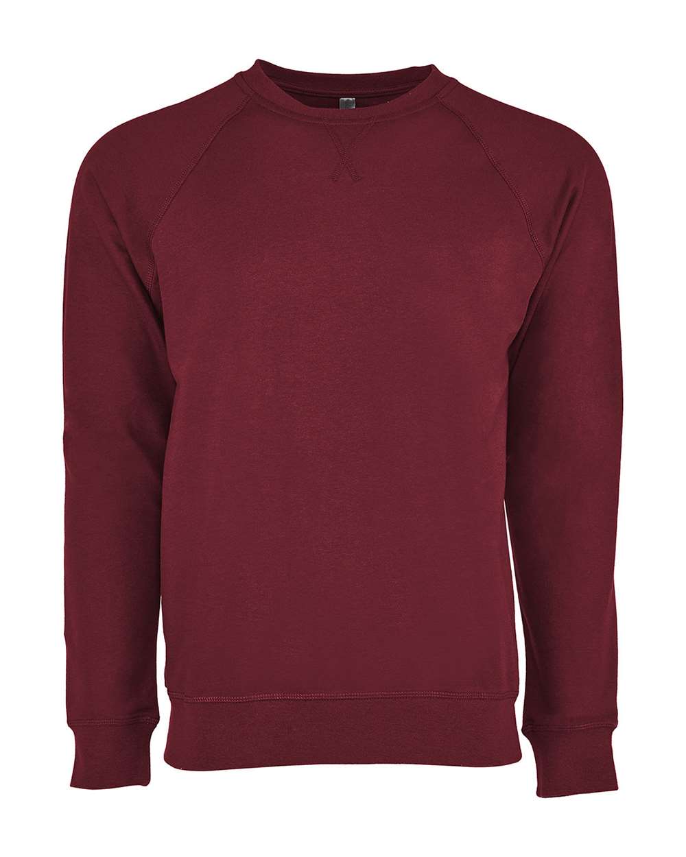 Unisex Laguna Raglan Crewneck Sweatshirt - Front - B26918712 - Cardinal