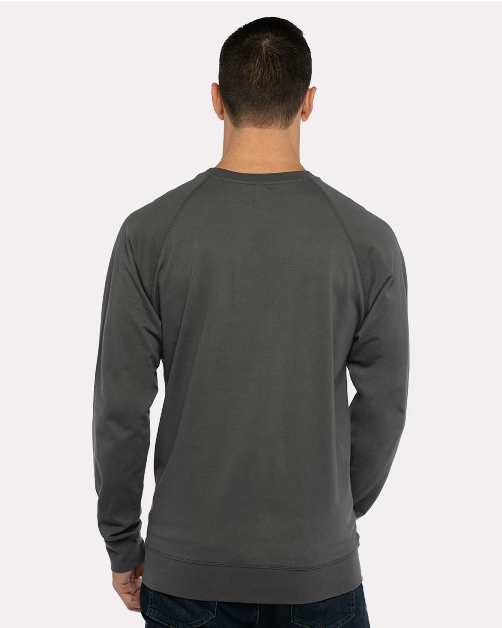 Unisex Laguna Raglan Crewneck Sweatshirt - OnModelBack - B26918092 - Heavy Metal