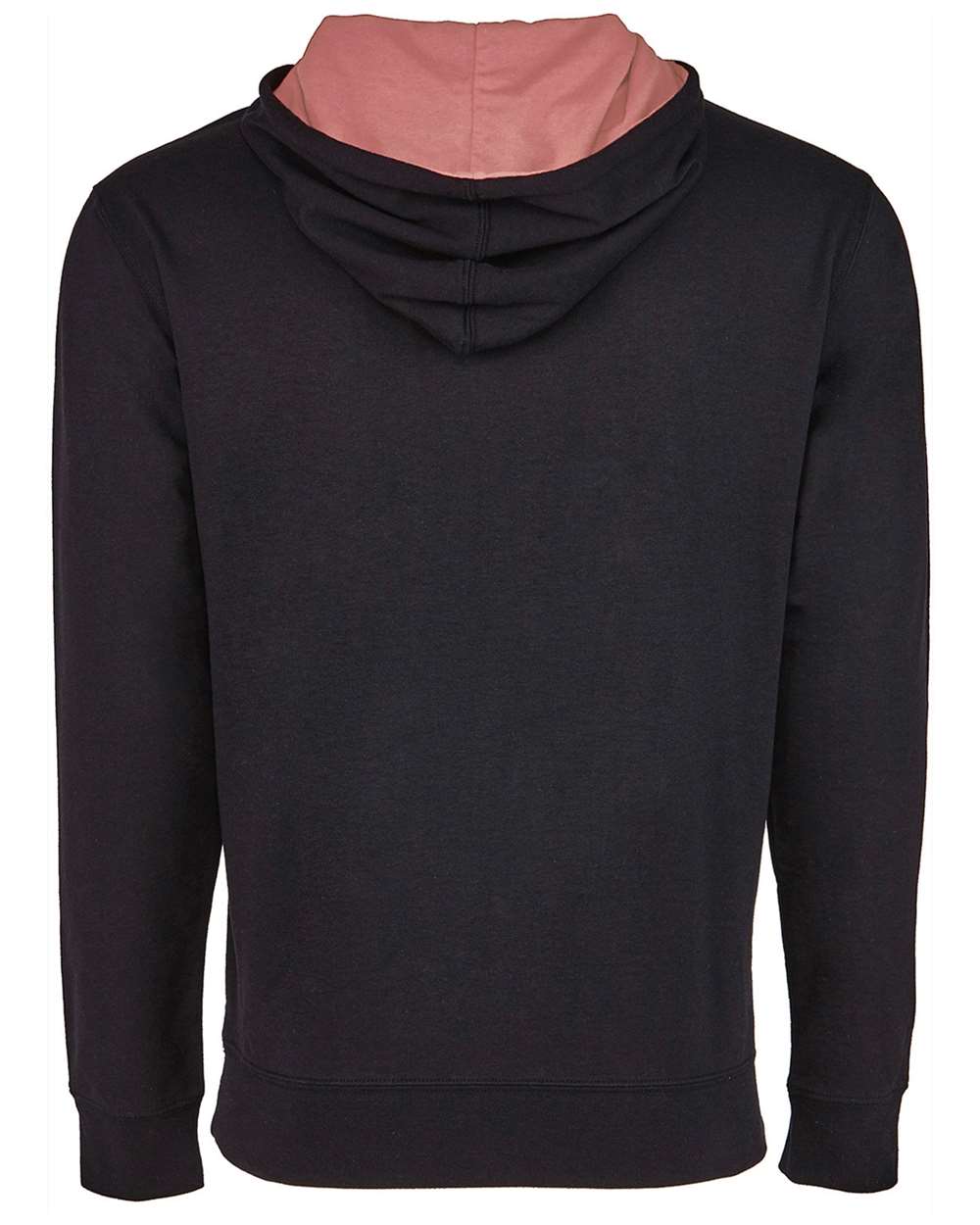 Unisex Laguna Hoodie Sweatshirt - Back - B27318522 - Black/ Desert Pink