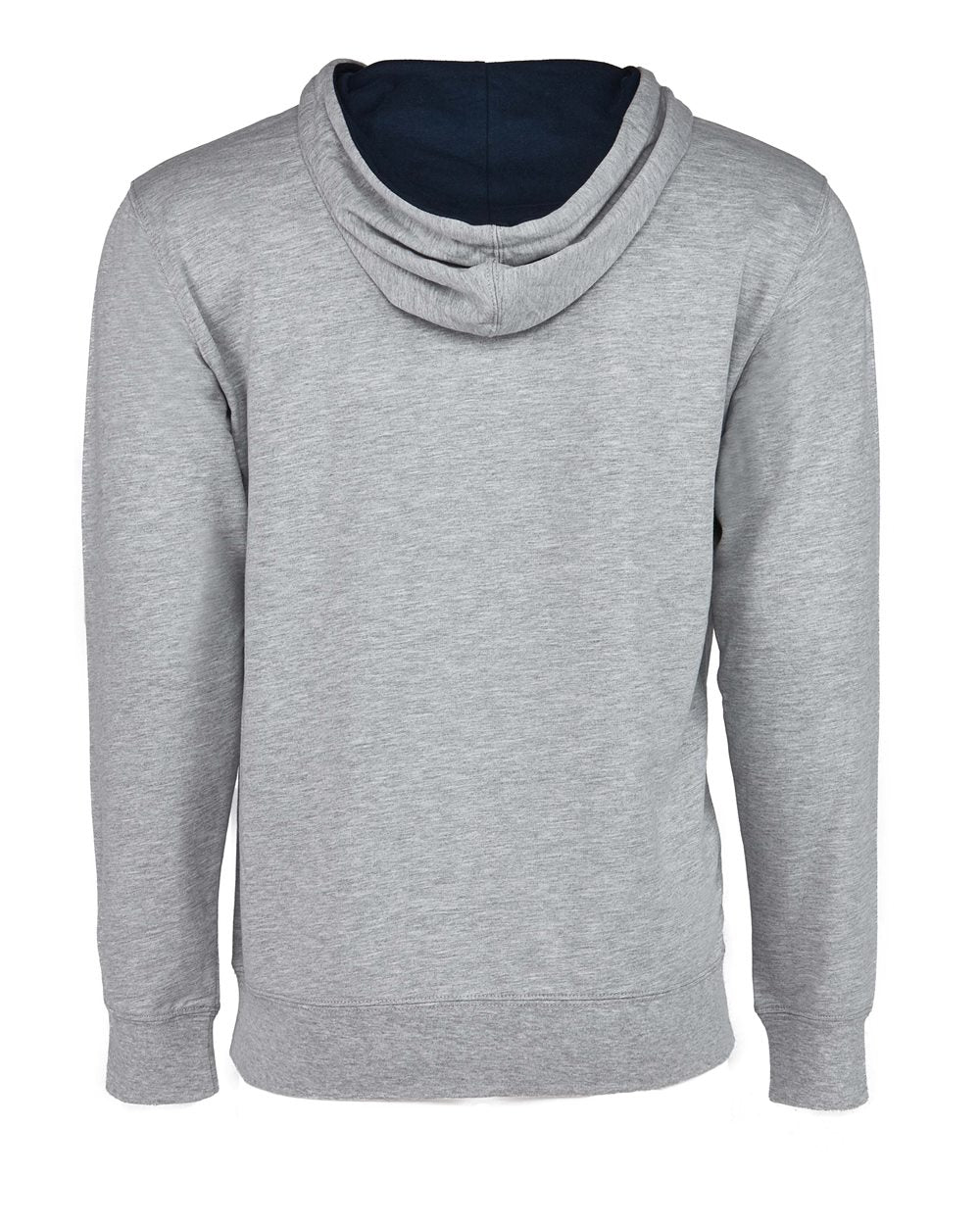 Unisex Laguna Hoodie Sweatshirt - Back - B27318592 - Heather Grey/ Midnight Navy