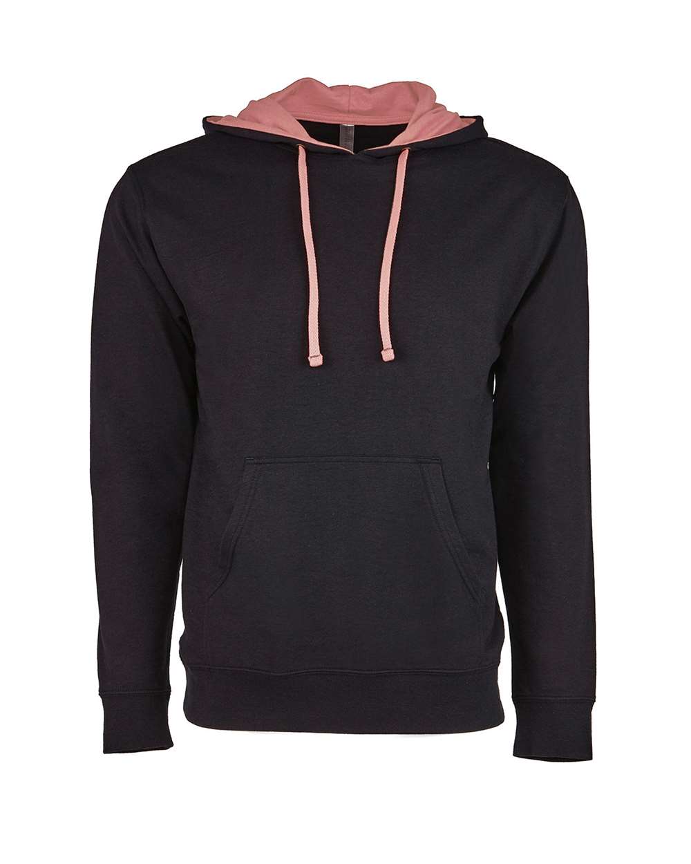 Unisex Laguna Hoodie Sweatshirt - Front - B27318522 - Black/ Desert Pink