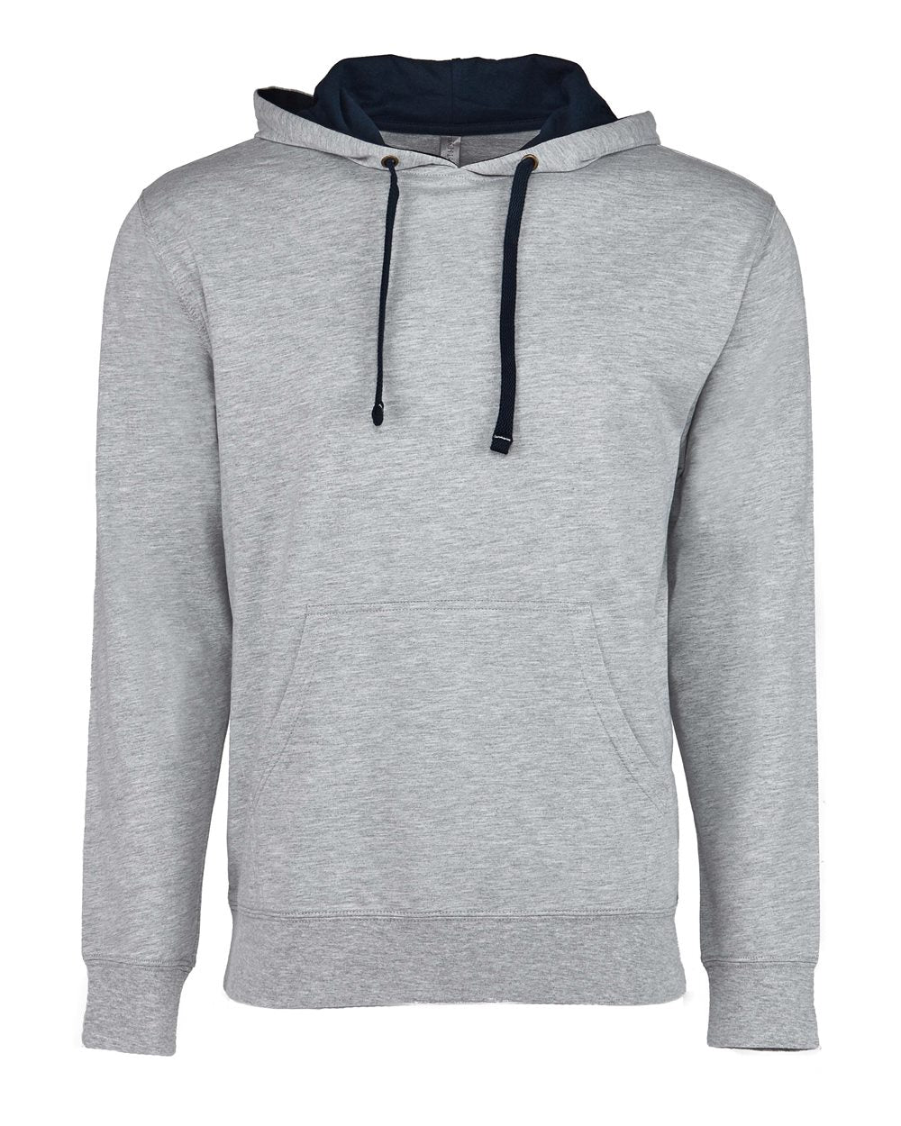 Unisex Laguna Hoodie Sweatshirt - Front - B27318592 - Heather Grey/ Midnight Navy