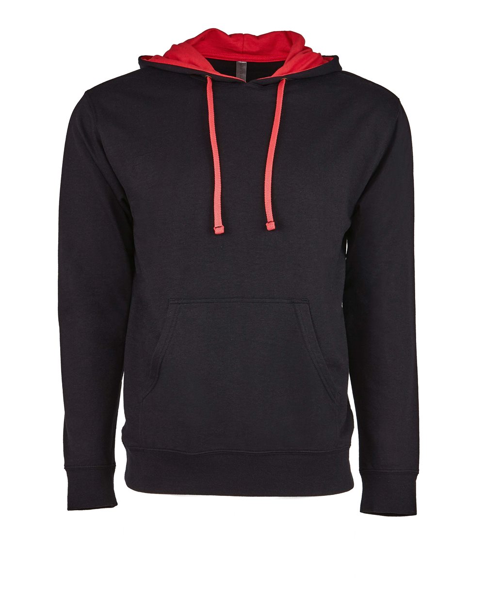 Unisex Laguna Hoodie Sweatshirt - Front - B27318712 - Black/ Red