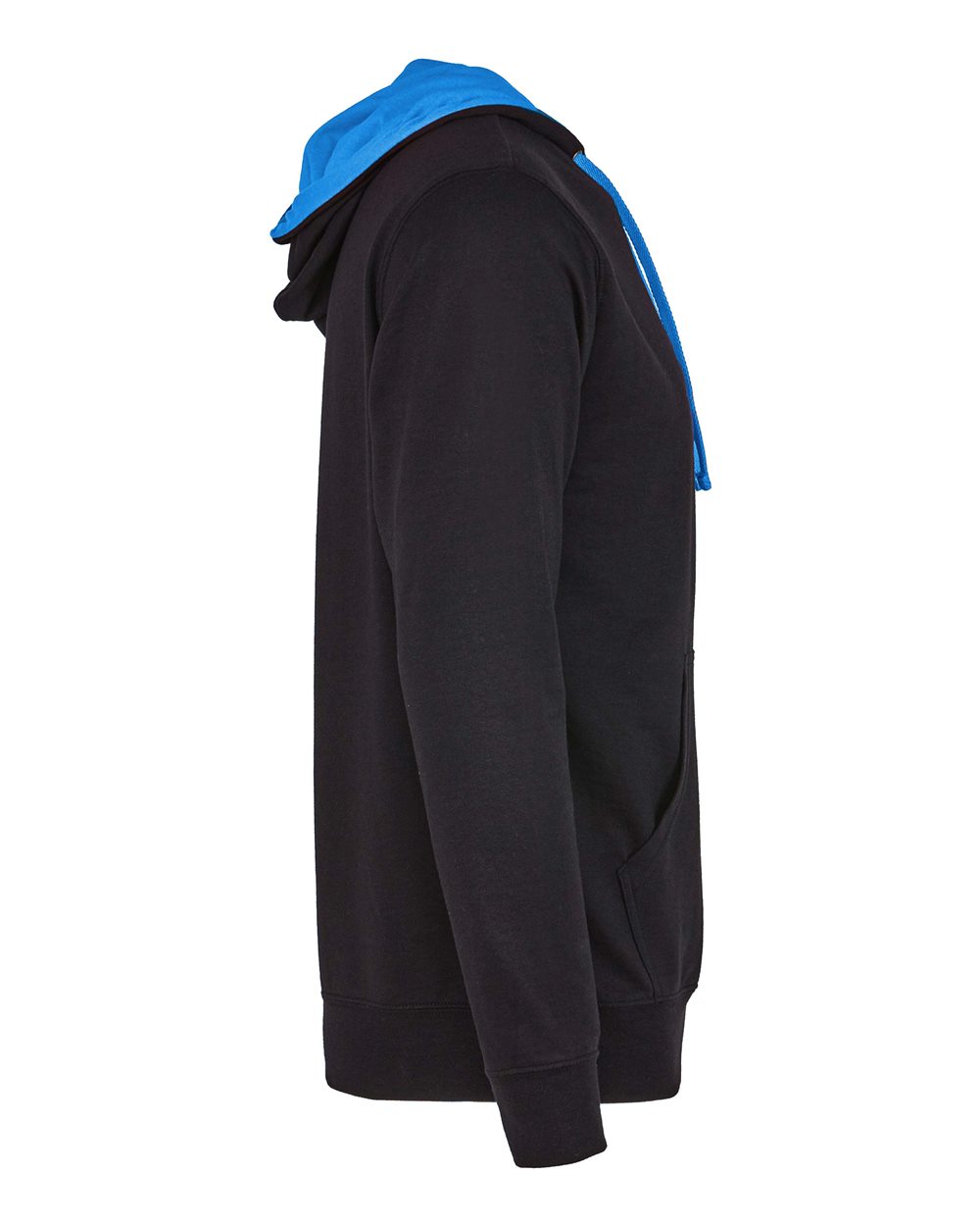 Unisex Laguna Hoodie Sweatshirt - Side - B27318762 - Black/ Turquoise