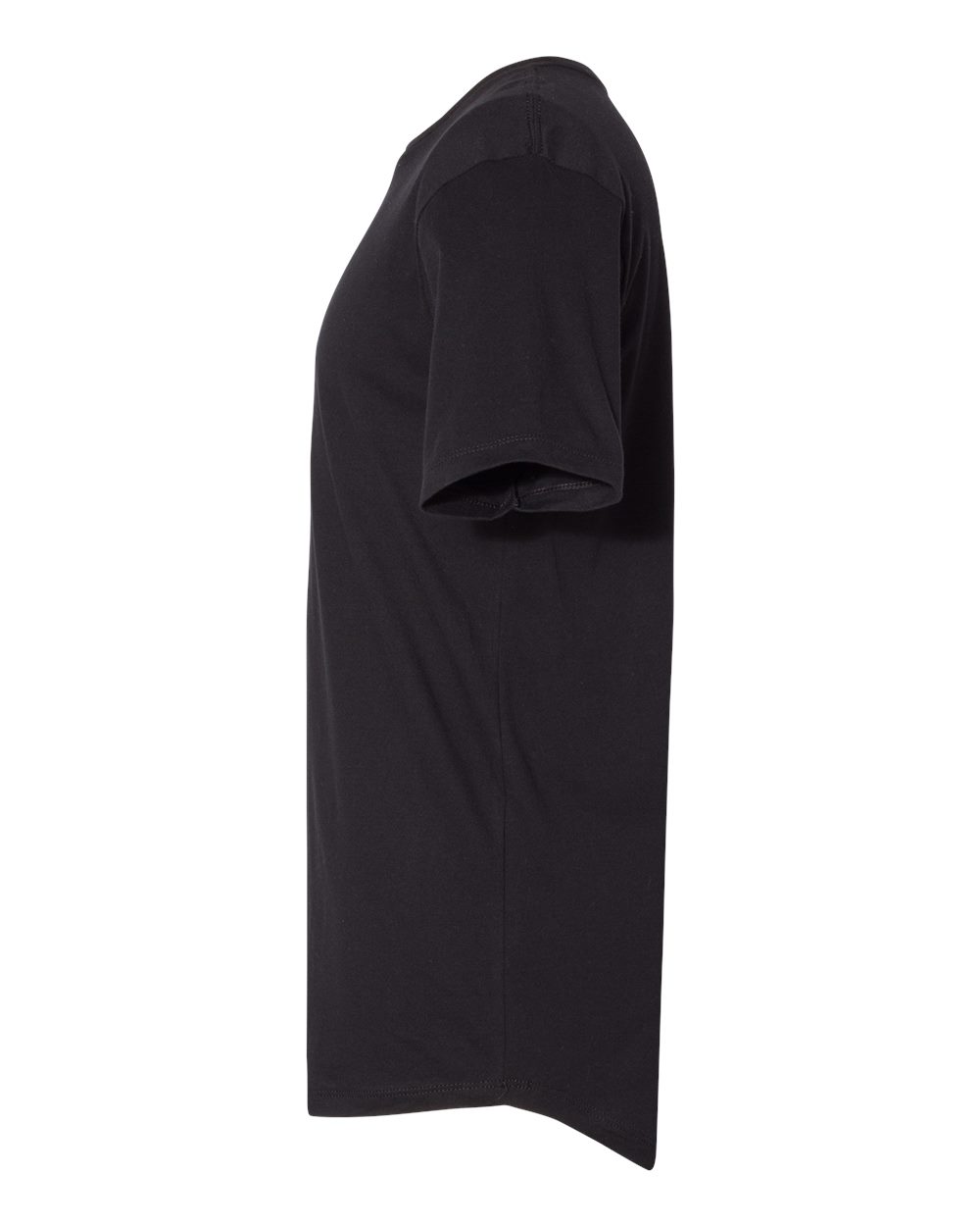 Men's Cotton Long Body T-Shirt - DirectSide - B38618502 - Black