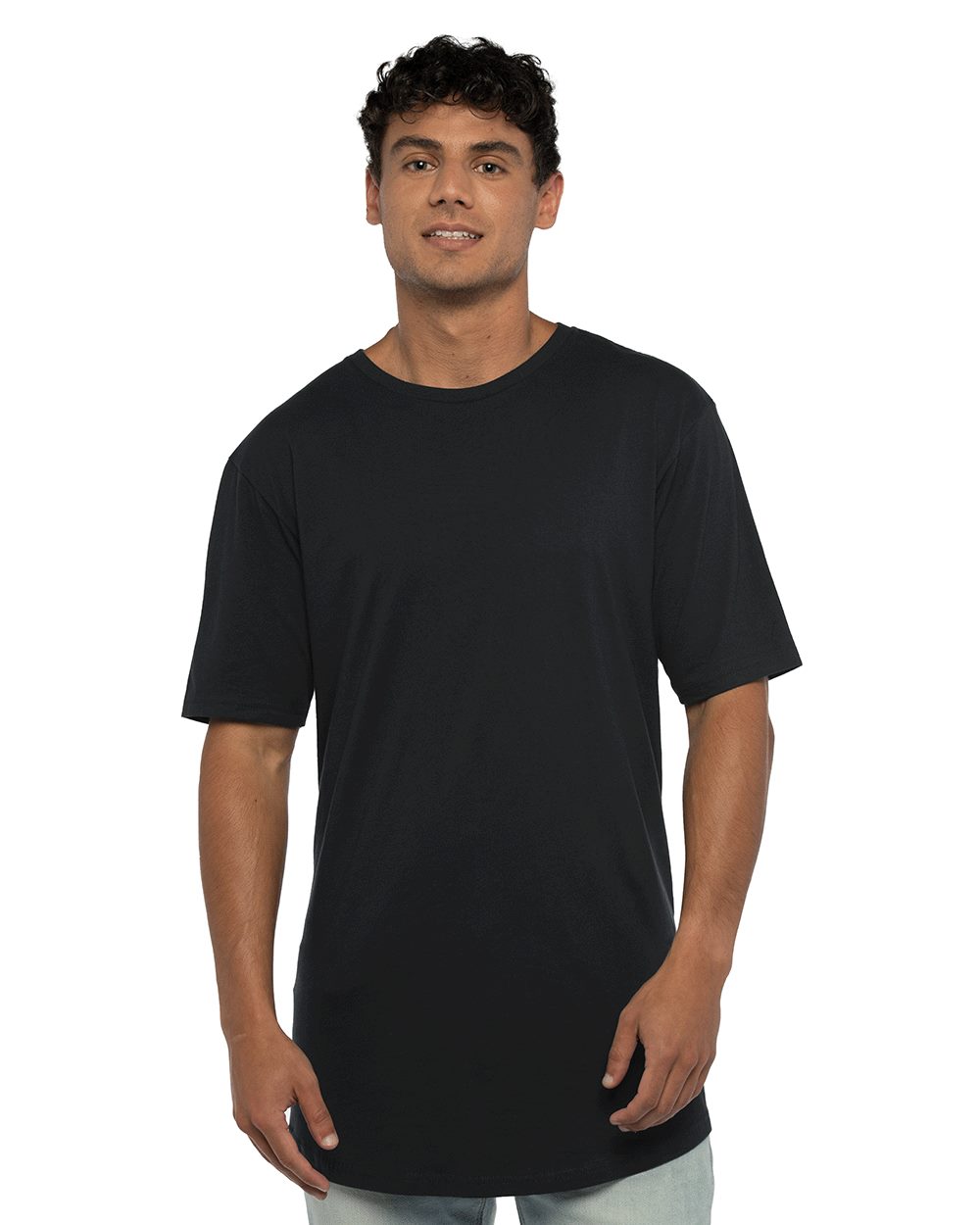 Men's Cotton Long Body T-Shirt - styleImage