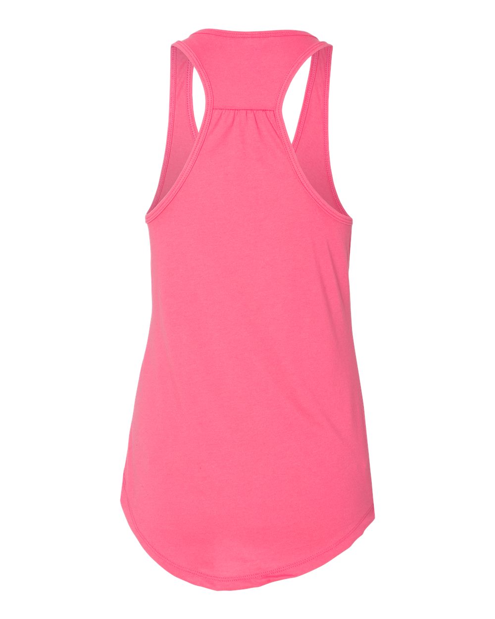 Women's Gathered Racerback Tank - Back - B38918312 - Hot Pink