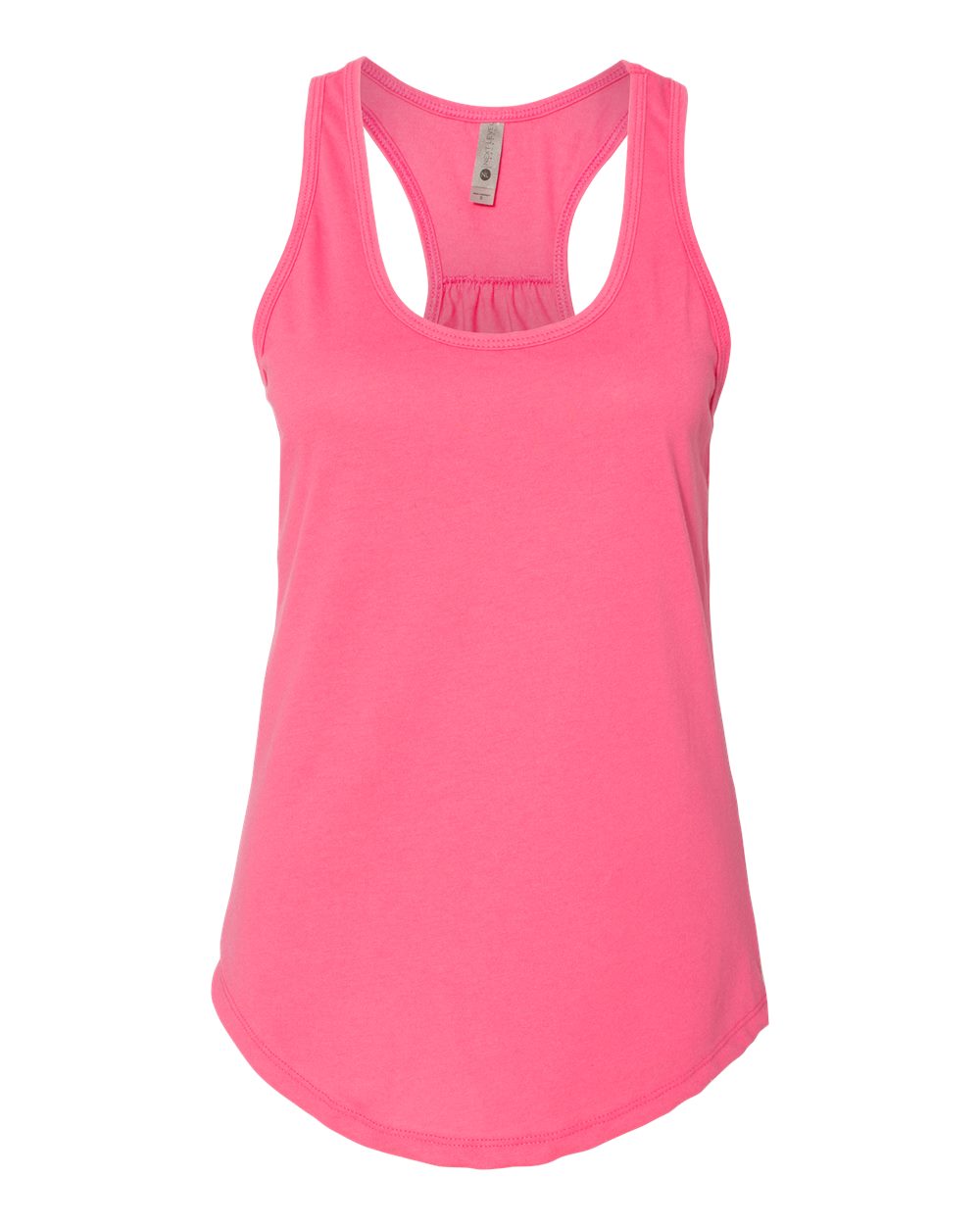 Women's Gathered Racerback Tank - Front - B38918312 - Hot Pink