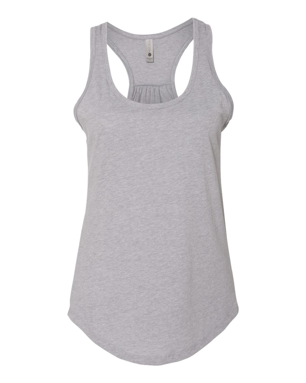 Women's Gathered Racerback Tank - Front - B38918582 - Heather Grey
