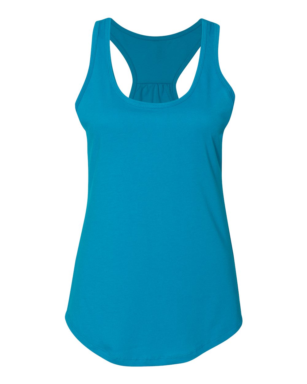 Women's Gathered Racerback Tank - Front - B38918762 - Turquoise