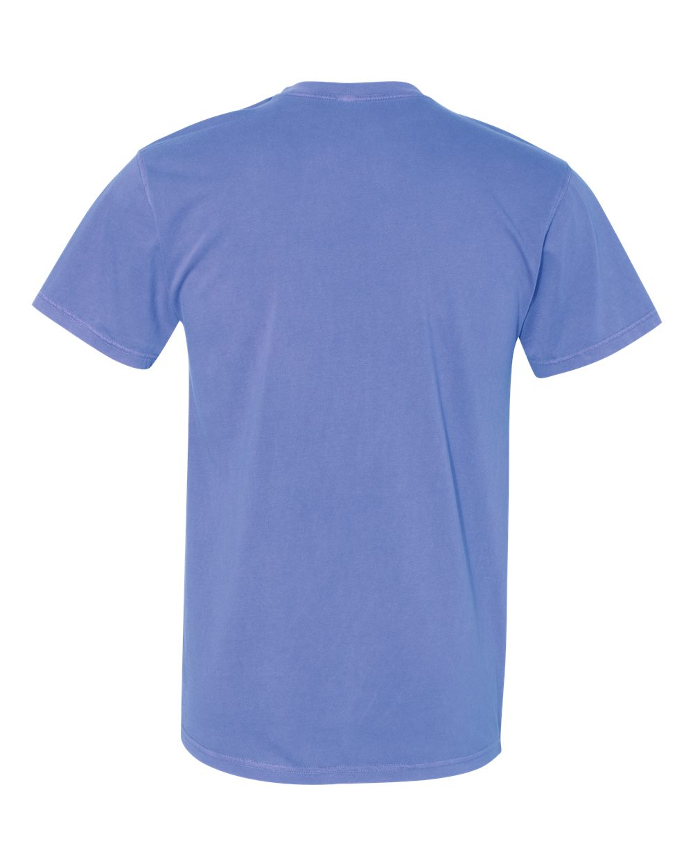 Unisex Inspired Dye Pocket T-Shirt - Back - B39618682 - Peri Blue
