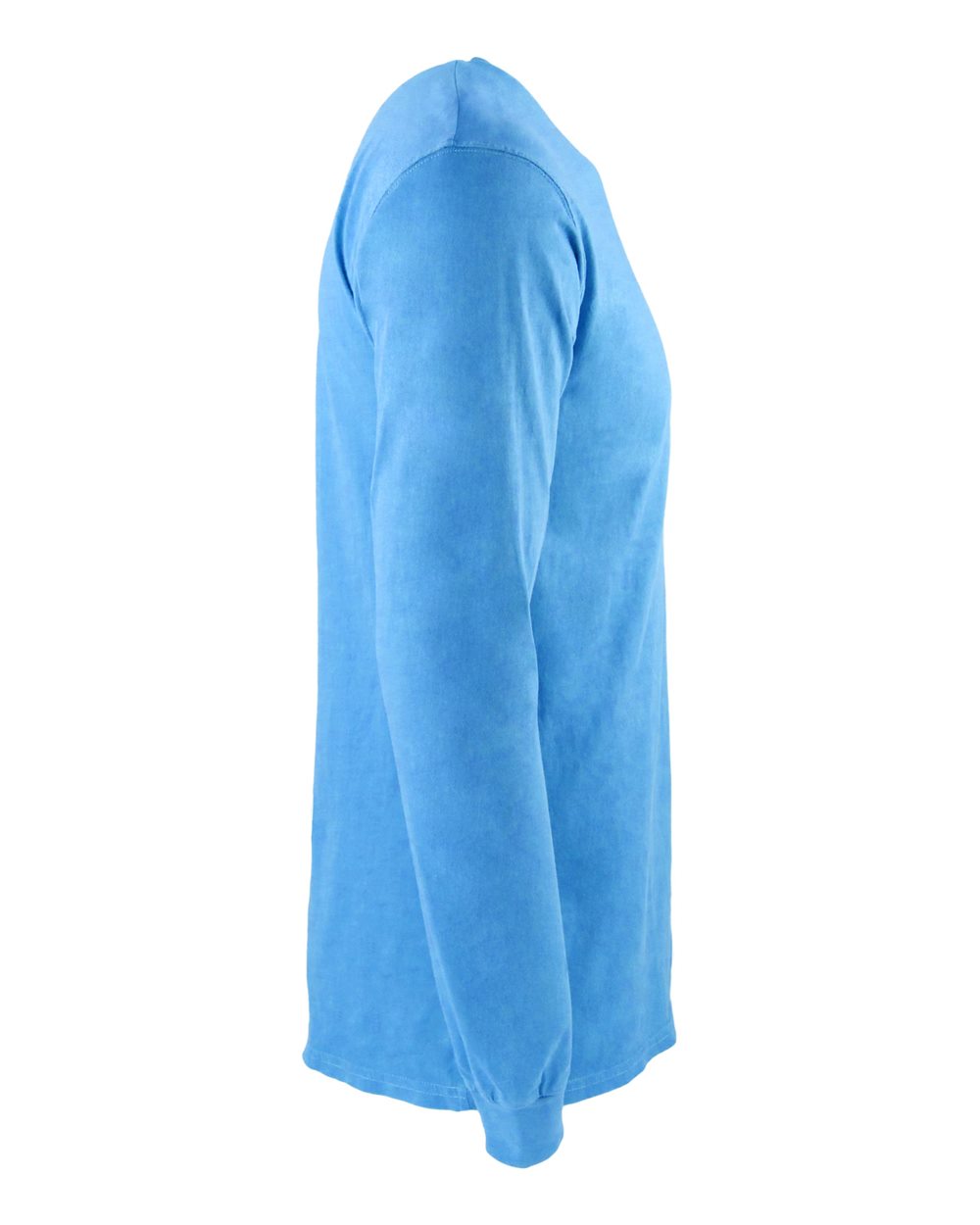 Unisex Inspired Dye Long Sleeve Pocket T-Shirt - Side - B39818252 - Ocean