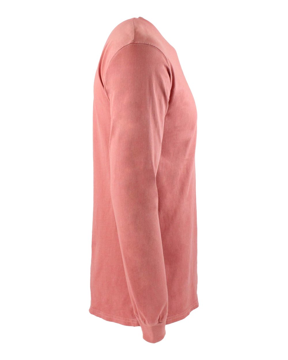 Unisex Inspired Dye Long Sleeve Pocket T-Shirt - Side - B39818272 - Guava