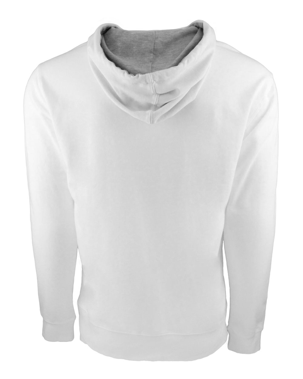 Unisex Laguna Full-Zip Hoodie Sweatshirt - Back - B40018358 - White/ Heather Grey