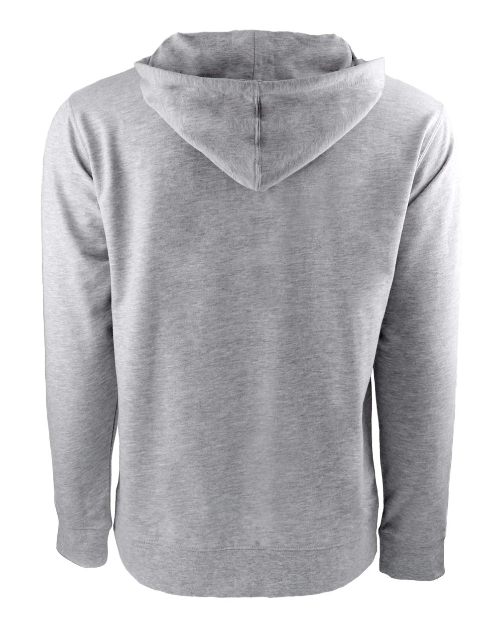 Unisex Laguna Full-Zip Hoodie Sweatshirt - Back - B40018588 - Heather Grey/ Heather Grey