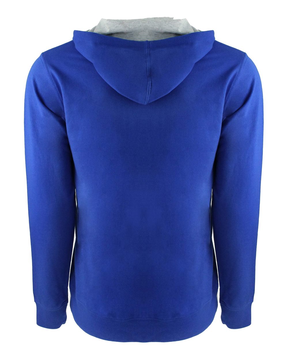 Unisex Laguna Full-Zip Hoodie Sweatshirt - Back - B40018752 - Royal/ Heather Grey