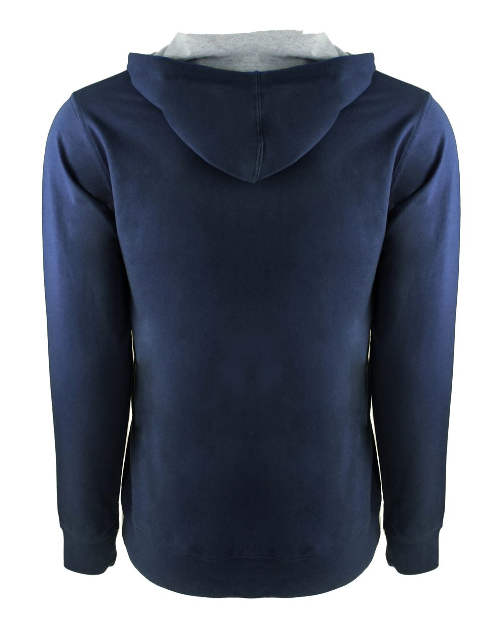 Unisex Laguna Full-Zip Hoodie Sweatshirt - Back - B40018902 - Midnight Navy/ Heather Grey