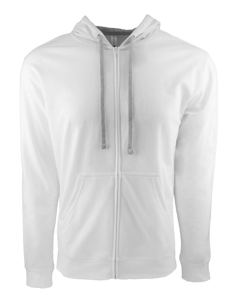 Unisex Laguna Full-Zip Hoodie Sweatshirt - Front - B40018358 - White/ Heather Grey