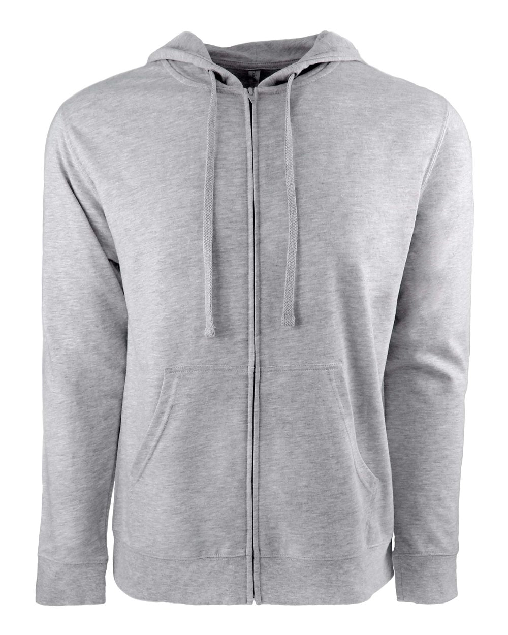 Unisex Laguna Full-Zip Hoodie Sweatshirt - Front - B40018588 - Heather Grey/ Heather Grey