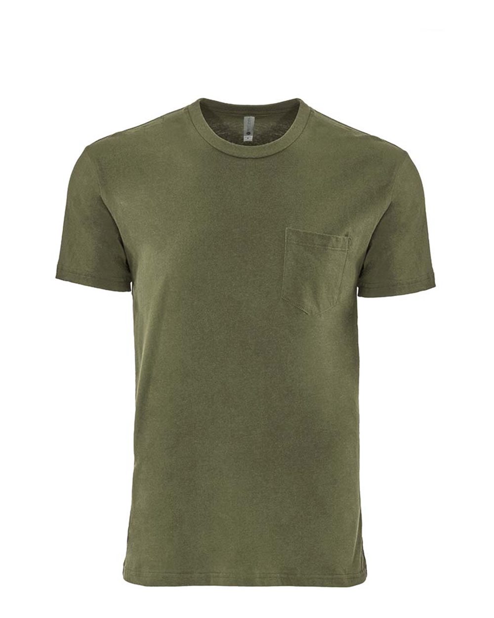 Unisex Cotton Pocket T-Shirt - Front - B21618062 - Military Green
