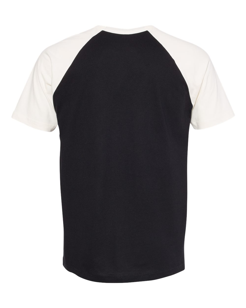 Unisex Cotton Raglan T-Shirt - Back - B21518252 - Natural/ Black