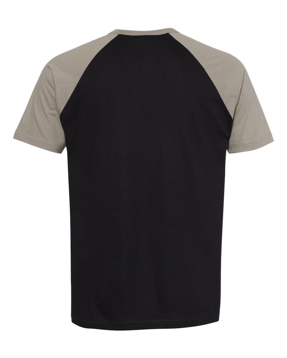 Unisex Cotton Raglan T-Shirt - Back - B21518352 - Warm Grey/ Black