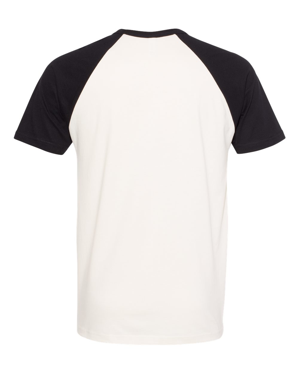 Unisex Cotton Raglan T-Shirt - Back - B21518502 - Black/ Natural
