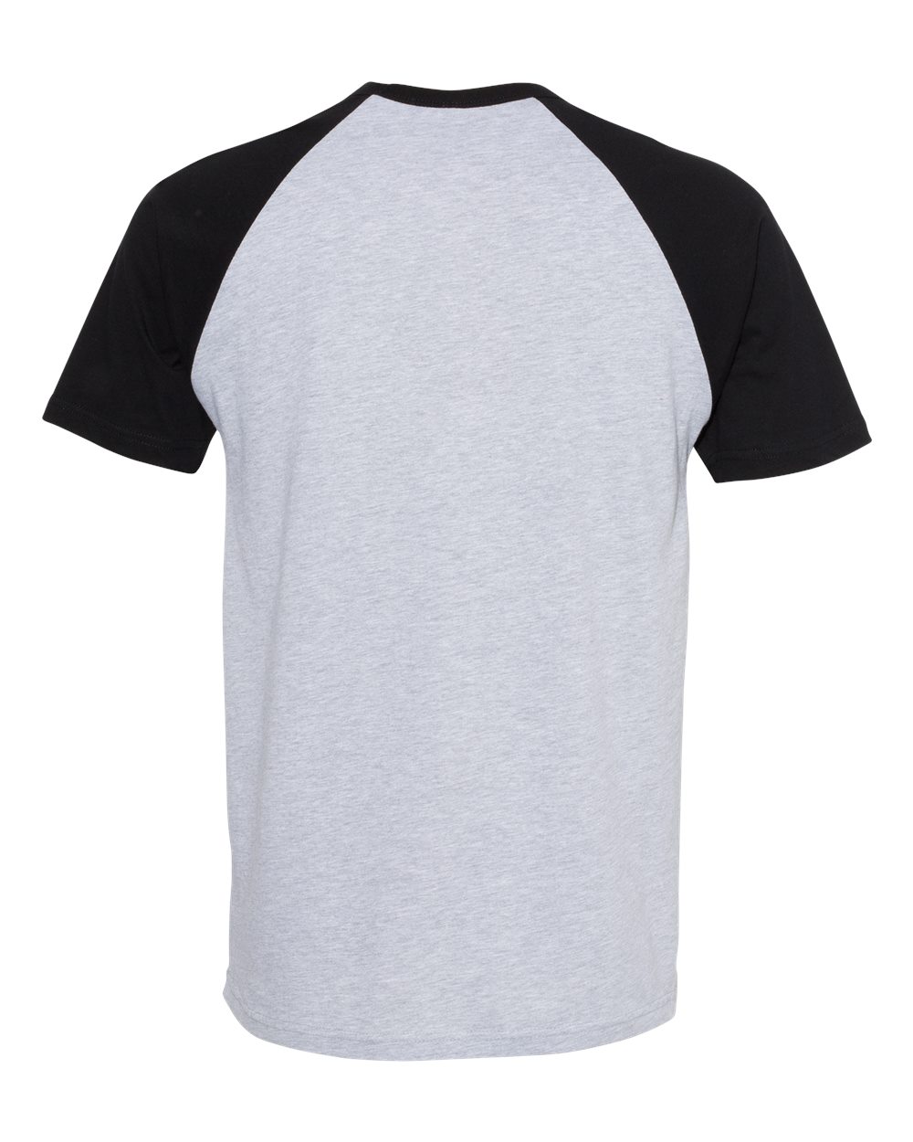 Unisex Cotton Raglan T-Shirt - Back - B21518512 - Black/ Heather Grey