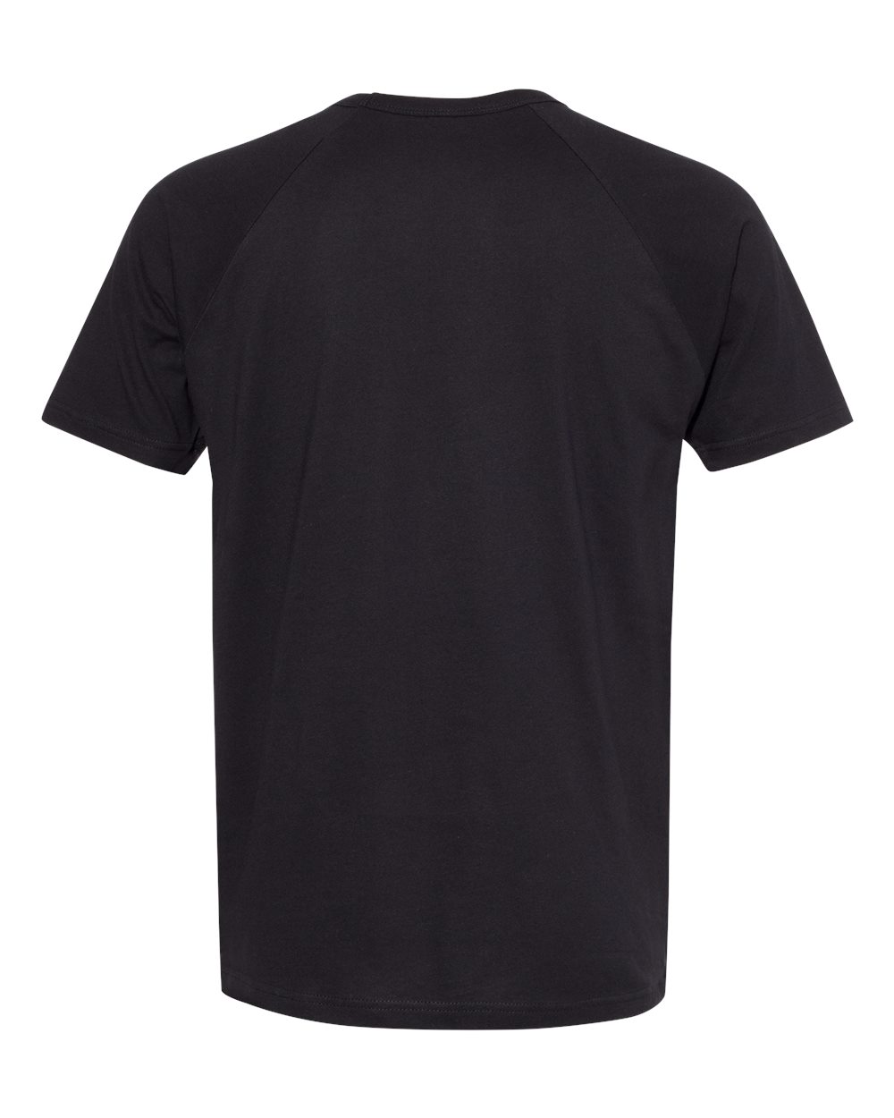 Unisex Cotton Raglan T-Shirt - Back - B21518522 - Black/ Black