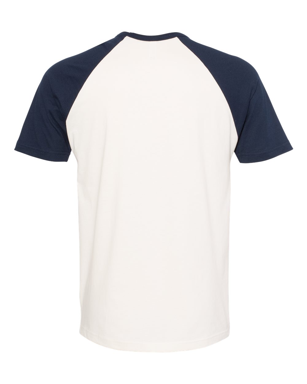 Unisex Cotton Raglan T-Shirt - Back - B21518652 - Midnight Navy/ Natural