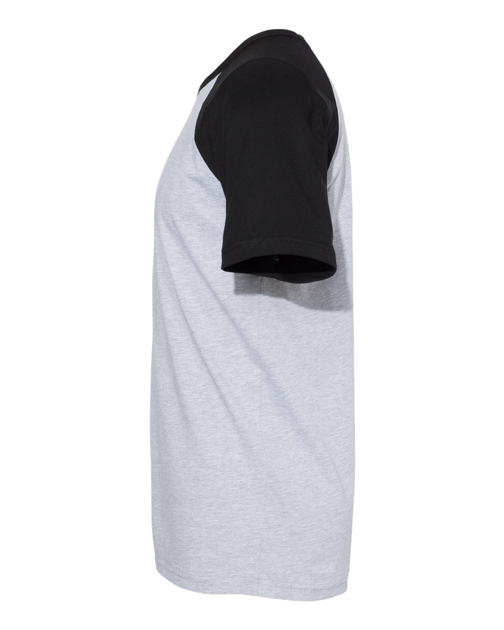 Unisex Cotton Raglan T-Shirt - DirectSide - B21518512 - Black/ Heather Grey