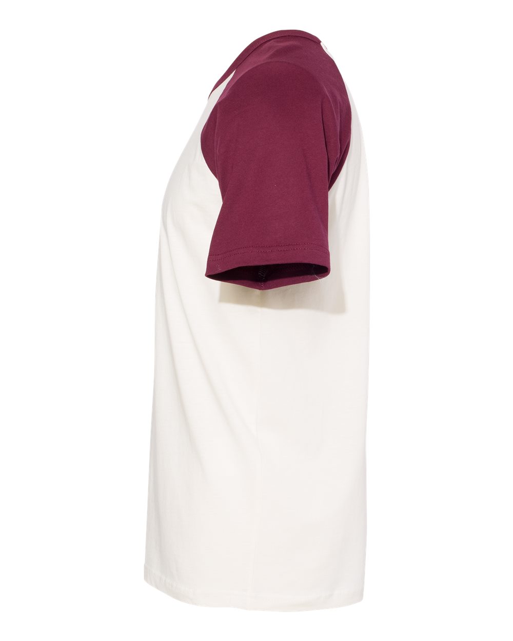 Unisex Cotton Raglan T-Shirt - DirectSide - B21518532 - Maroon/ Natural