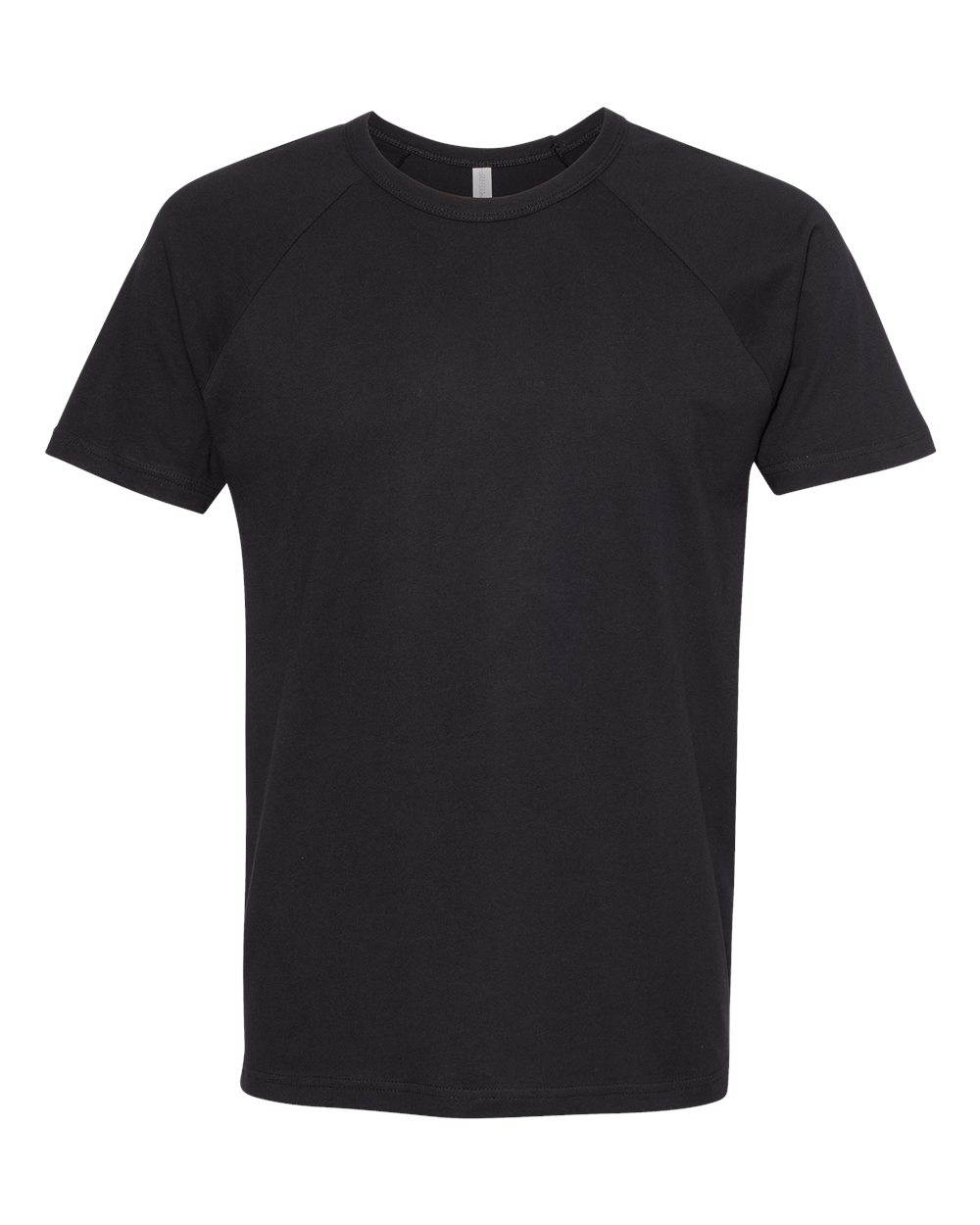 Unisex Cotton Raglan T-Shirt - Front - B21518522 - Black/ Black