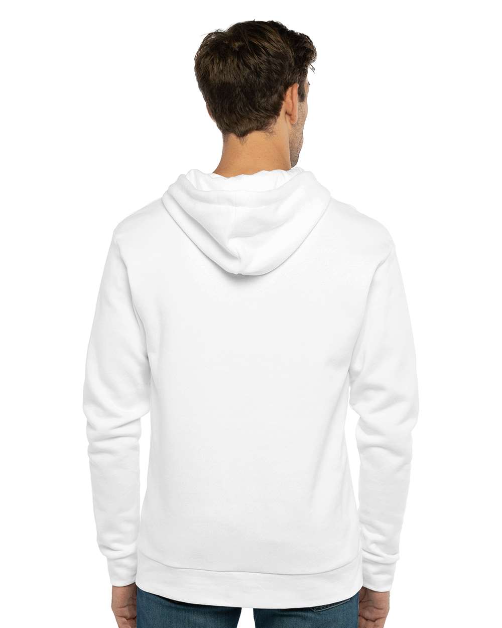 Unisex Santa Barbara Hoodie Sweatshirt - OnModelBack - B21118002 - White