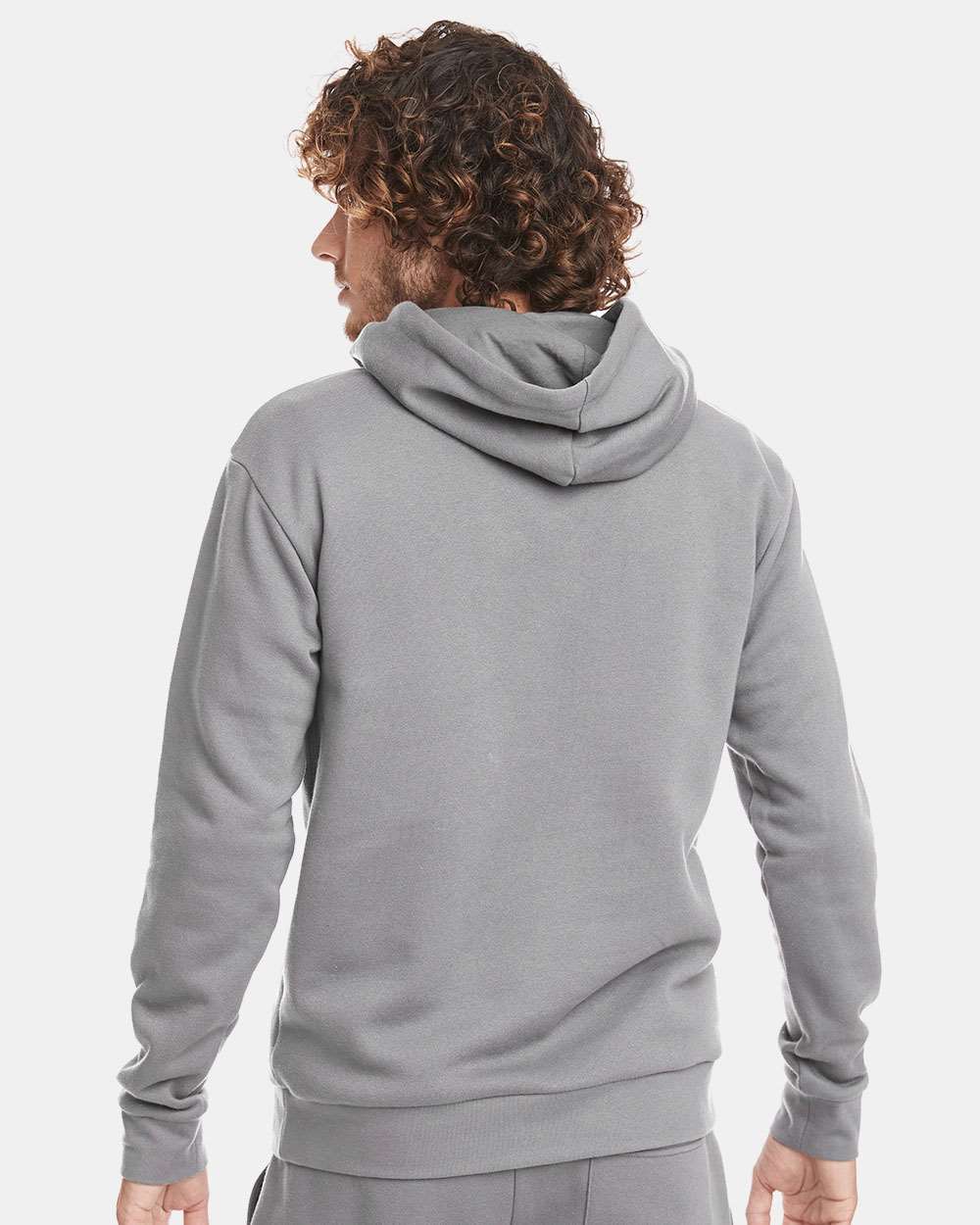 Unisex Santa Barbara Hoodie Sweatshirt - OnModelBack - B21118352 - Lead Grey