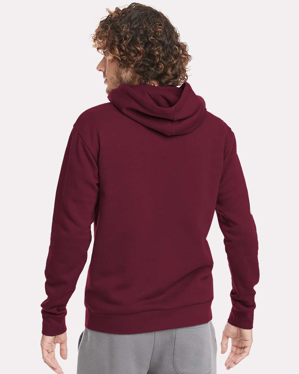 Unisex Santa Barbara Hoodie Sweatshirt - OnModelBack - B21118532 - Maroon