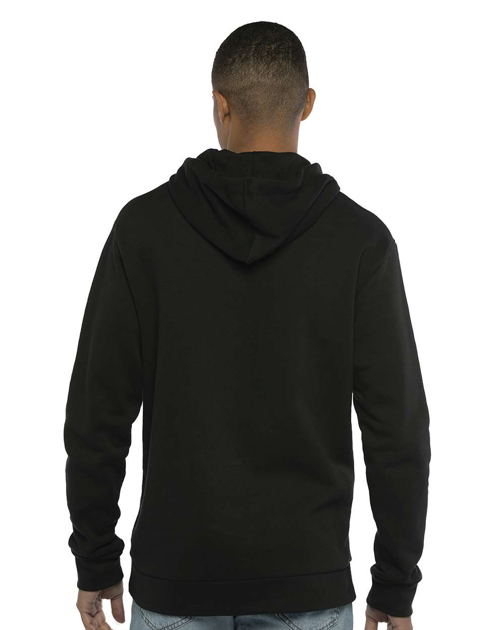 Unisex Santa Barbara Hoodie Sweatshirt - OnModelBack - B21118562 - Black/ Black