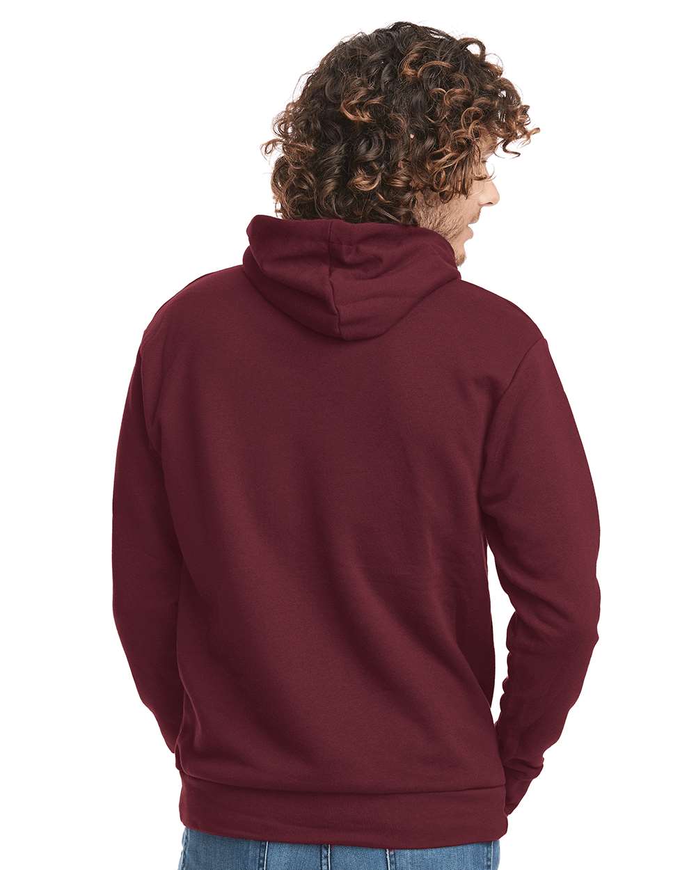 Unisex Santa Barbara Hoodie Sweatshirt - OnModelBack - B21118992 - Oxblood