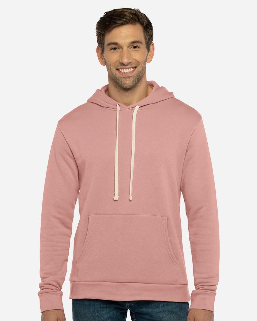 Unisex Santa Barbara Hoodie Sweatshirt - OnModelFront - B21118302 - Desert Pink