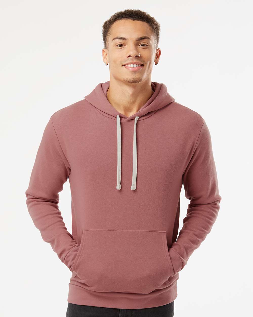 Unisex Santa Barbara Hoodie Sweatshirt - OnModelFront - B21118322 - Mauve