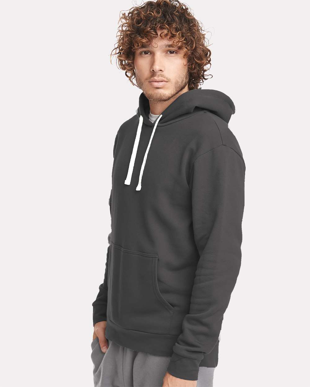 Unisex Santa Barbara Hoodie Sweatshirt - OnModelSide - B21118092 - Heavy Metal