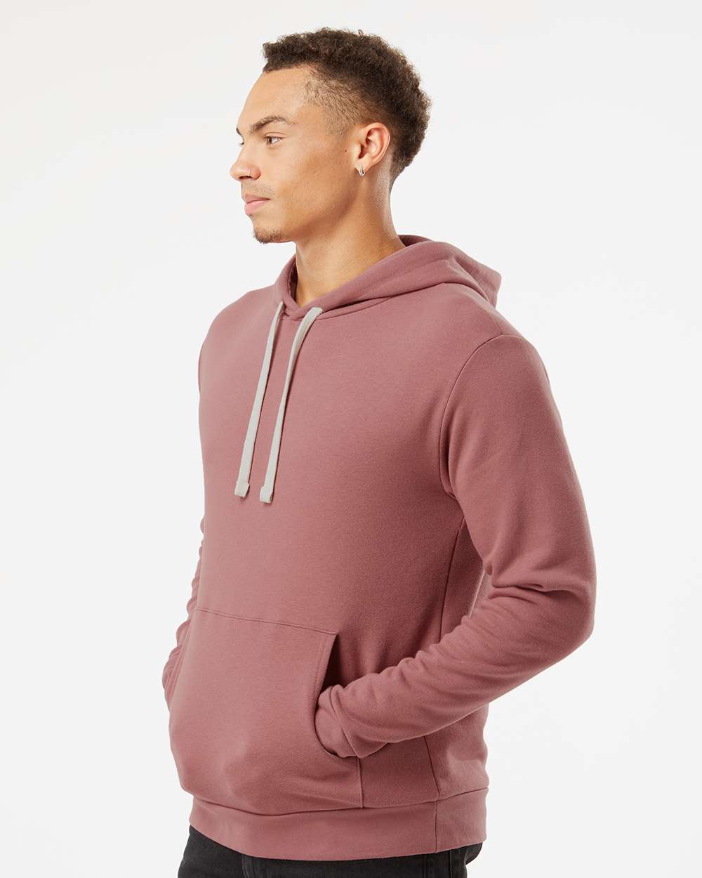 Unisex Santa Barbara Hoodie Sweatshirt - OnModelSide - B21118322 - Mauve