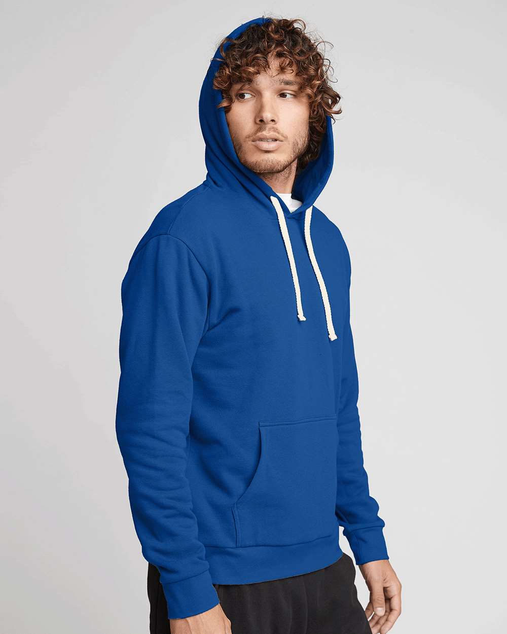 Unisex Santa Barbara Hoodie Sweatshirt - OnModelSide - B21118752 - Royal