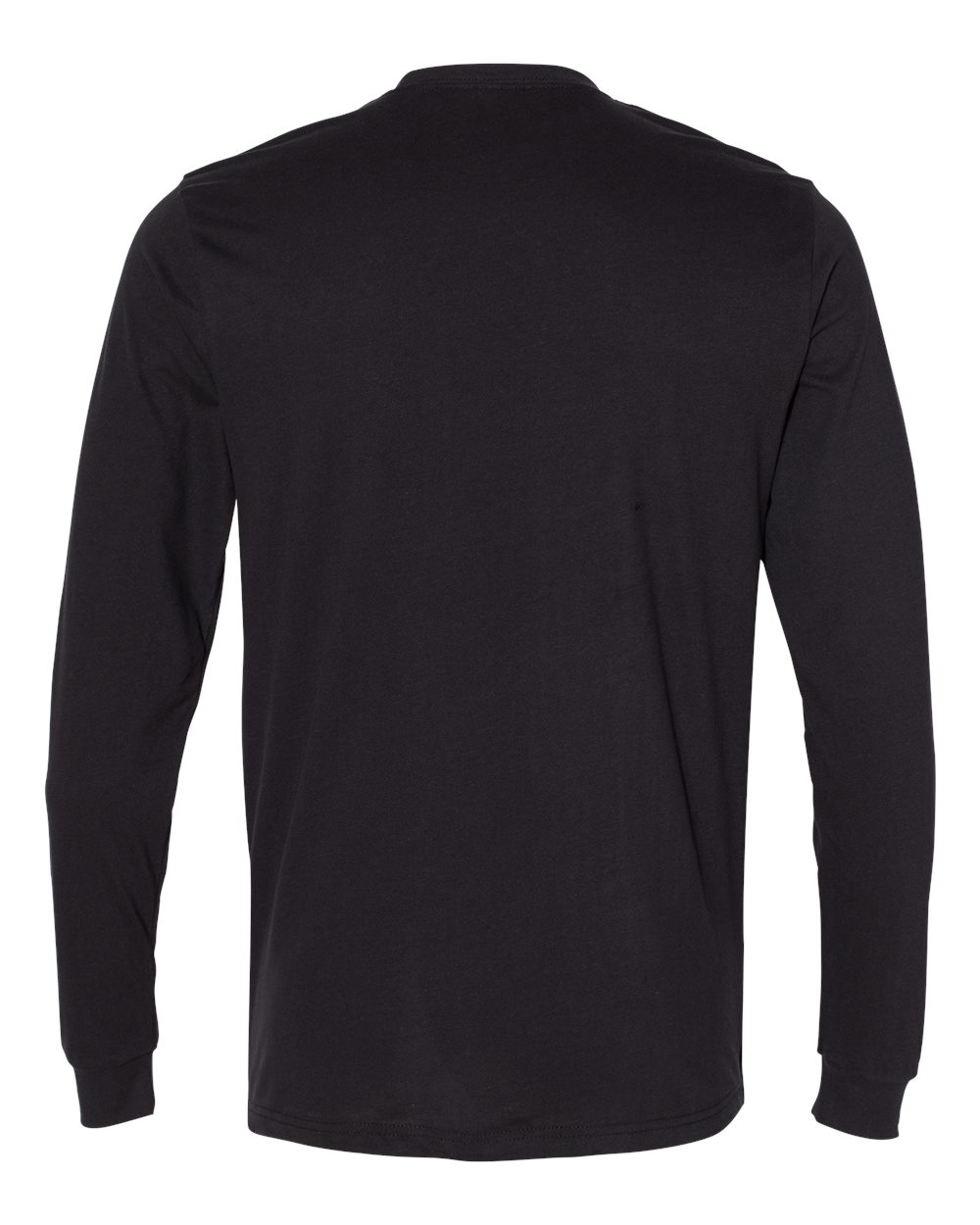 Unisex Sueded Long Sleeve T-Shirt - Back - B20818502 - Black
