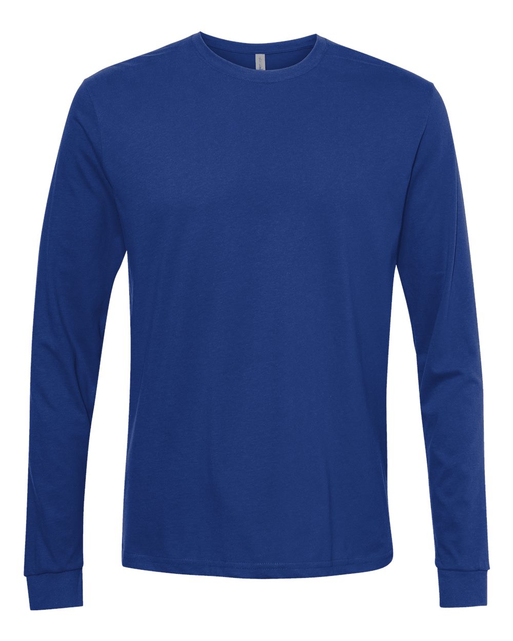 Unisex Sueded Long Sleeve T-Shirt - Front - B20818752 - Royal