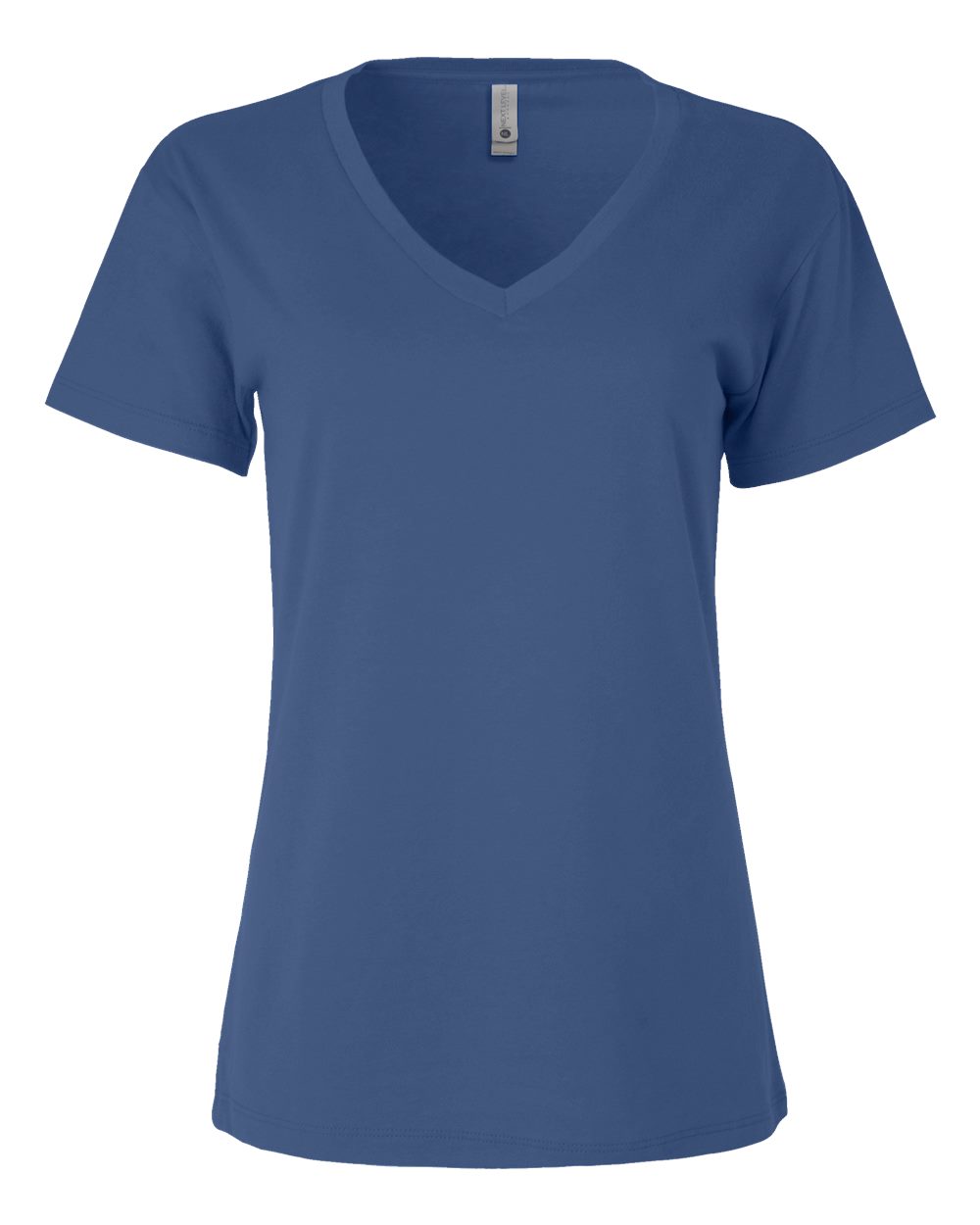 Women’s Cotton V-Neck T-Shirt - Front - B00418752 - Royal