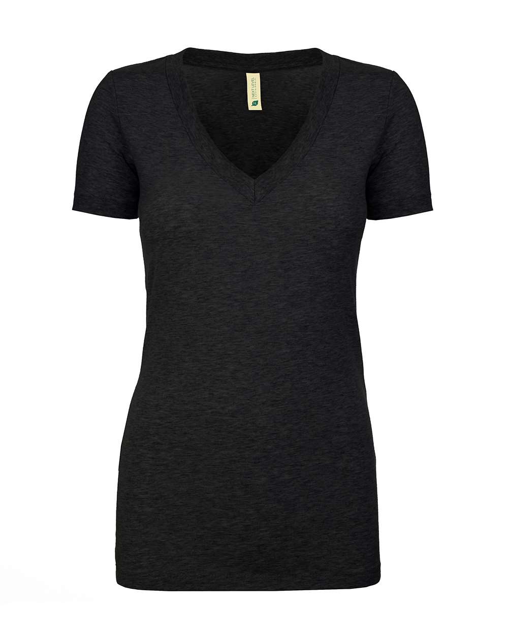 Women's Eco Performance V-Neck T-Shirt - Front - B00818517 - Heather Black